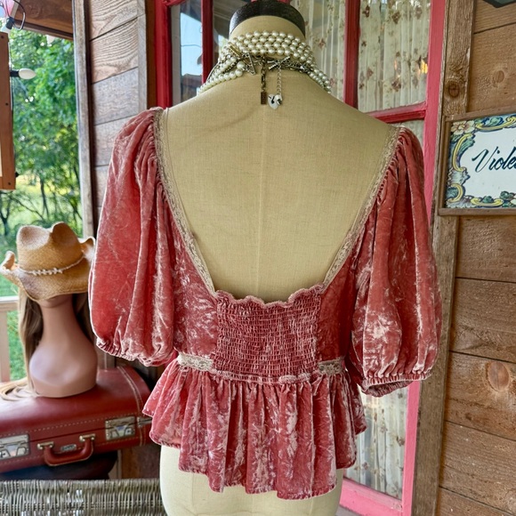 Free People Yours Truly Velvet Top - Picture 8 of 12